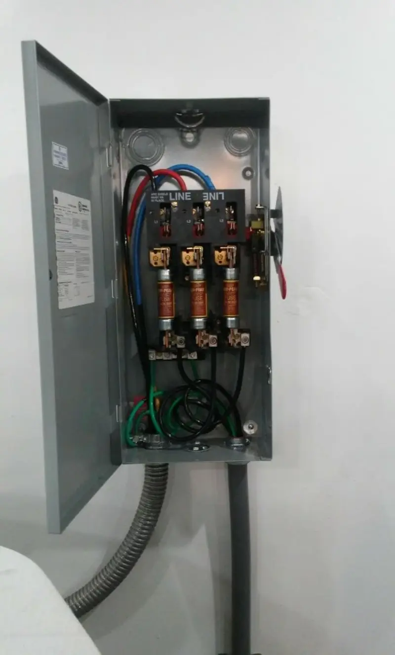 Three-phase disconnect switch installed for Electrical Wiring & Rewiring in South Point