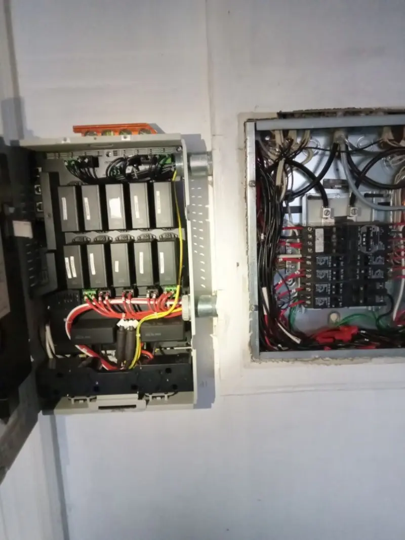 Electrical panel upgrade completed for Security Camera Wiring in South Point